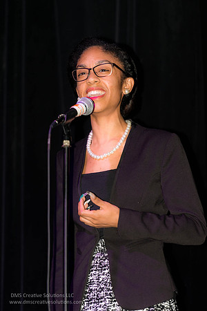 One of the young ladies singing