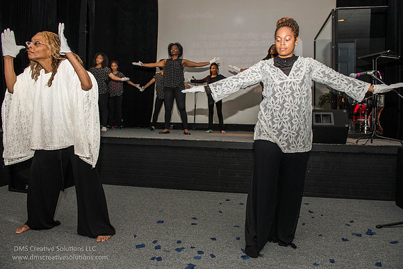 depicts a modern dance number