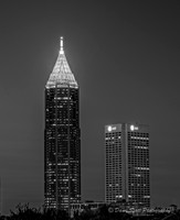 Atlanta Skyline - B&W ATT and BOA